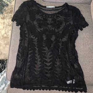 Maurices Black Lace Top